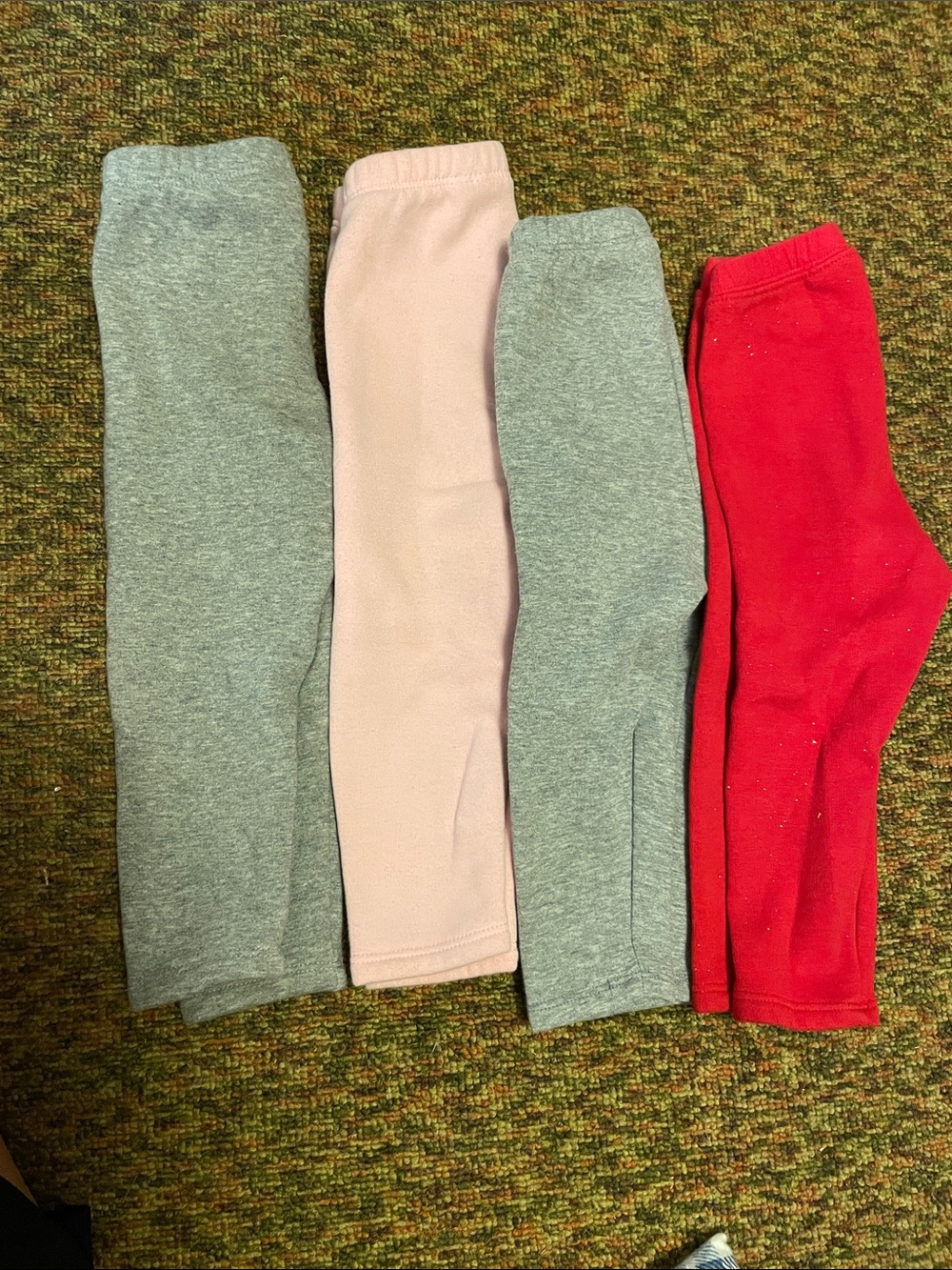 Cat & Jack Kids Fuzzy Leggings Bundle - Set of 4